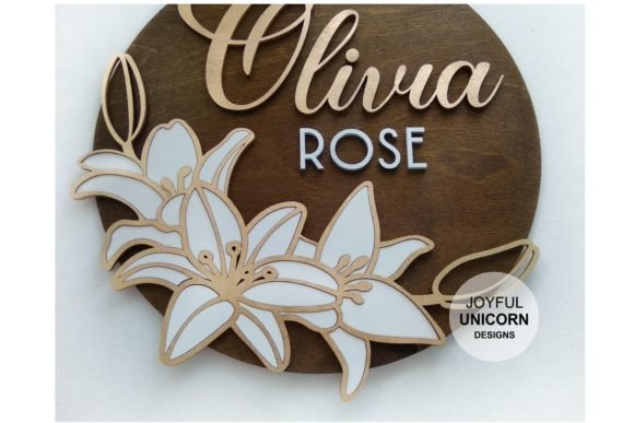 Download Lily Flower Nursery Sign SVG Cut File - Premium Bundle
