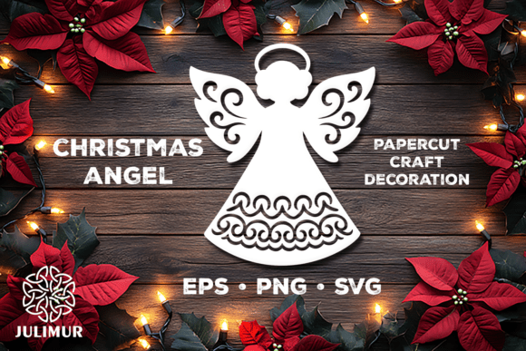 Download Christmas Angel Papercut SVG - Papercut Collection