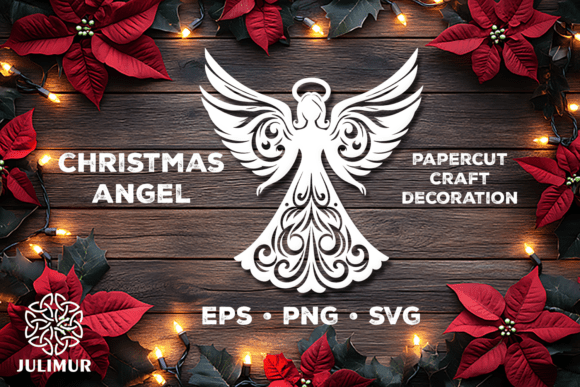 Download Christmas Angel Papercut SVG - Papercut Collection