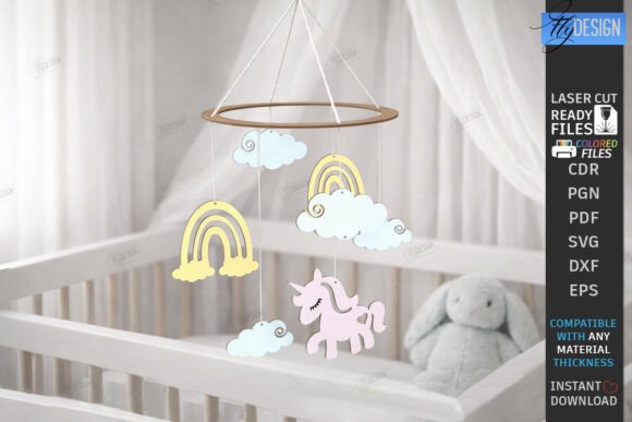 Download Baby Nursery Mobile Laser Cut | Newborn - Premium Resources