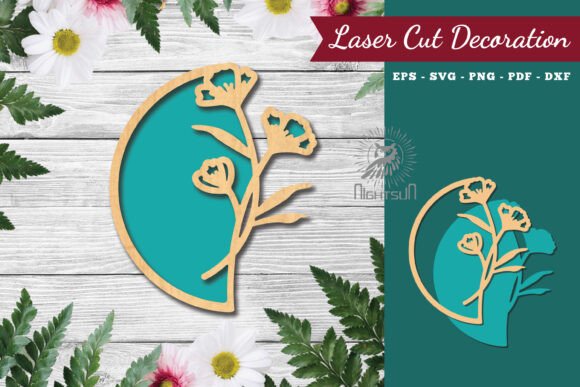 Download Flower Sign Laser Cut Decoration 3 - Premium Resources
